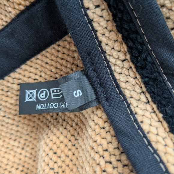 Anniki Karvinen Finland Handmade Cotton Vest Size S Tan Black Designer Womens - Picture 10 of 12